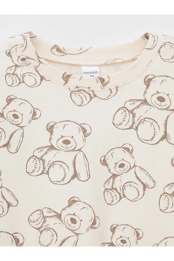 Пижама CROCKID, айвори, плюшеве мишки - фото 2