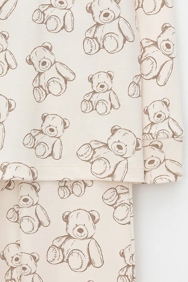 Пижама CROCKID, айвори, плюшеве мишки - фото 2