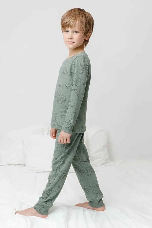 Пижама CROCKID, зеленый - фото 2