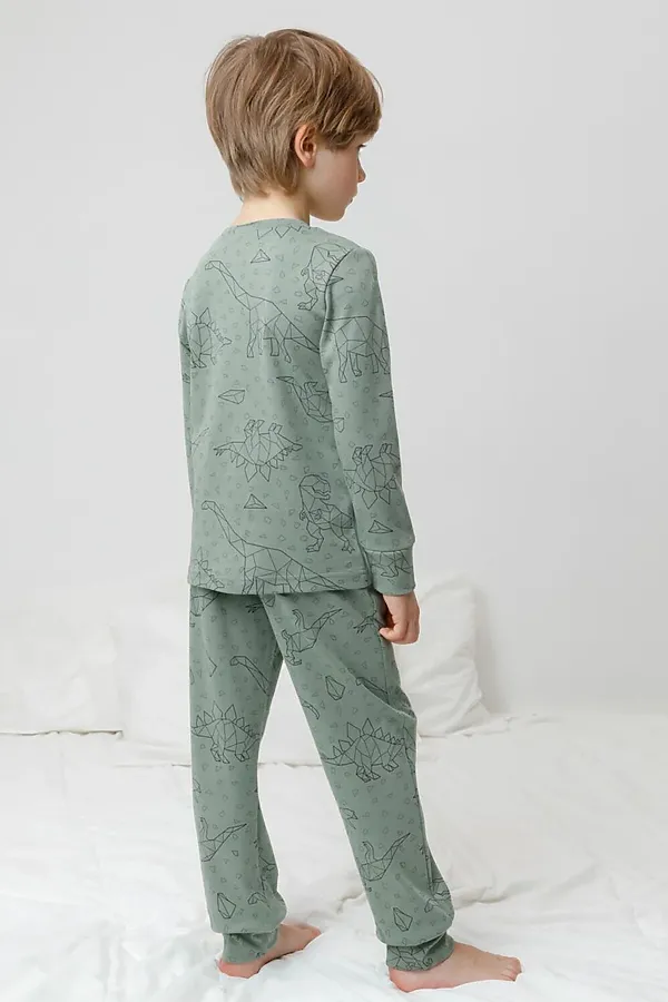 Пижама CROCKID, зеленый - фото 2