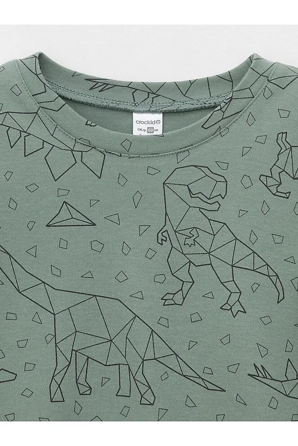 Пижама CROCKID, зеленый - фото 2