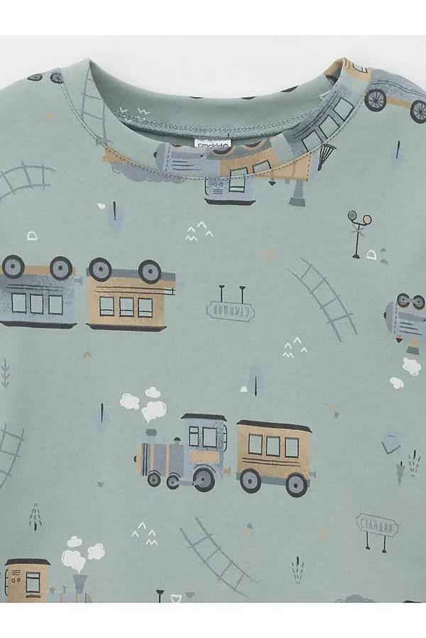 Пижама CROCKID, голубой прибой - фото 2