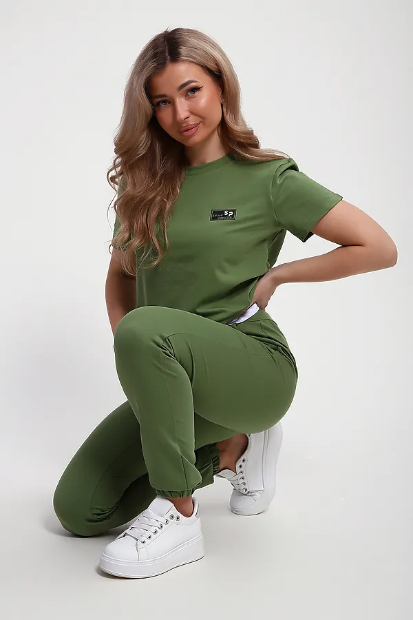 Костюм с брюками 5712 НАТАЛИ, шпинатовый - фото 2