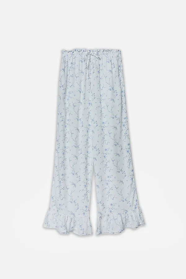 Брюки MARK FORMELLE, цветы на св.молочном - фото 2