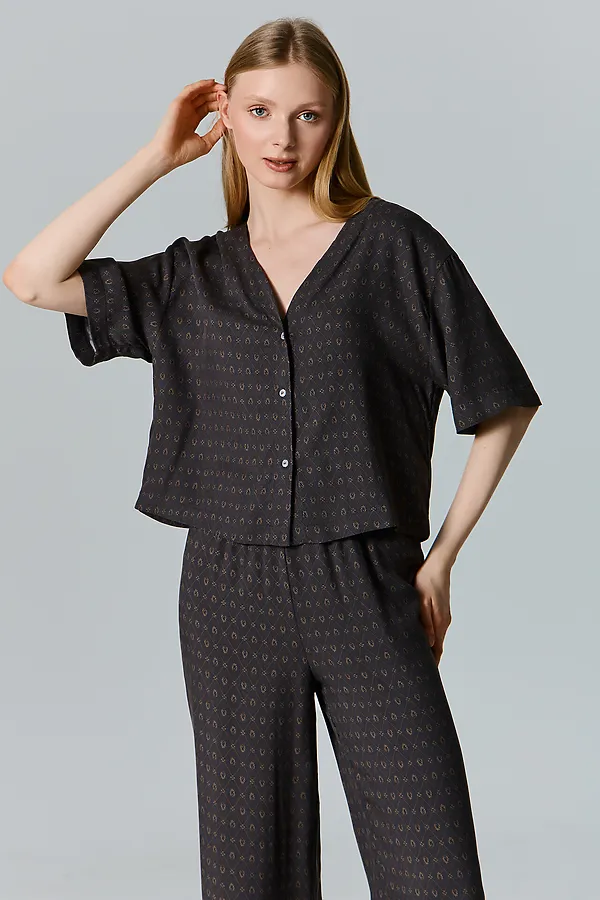 Костюм женский (жакет, брюки) MARK FORMELLE, узоры на т.сером - фото 2