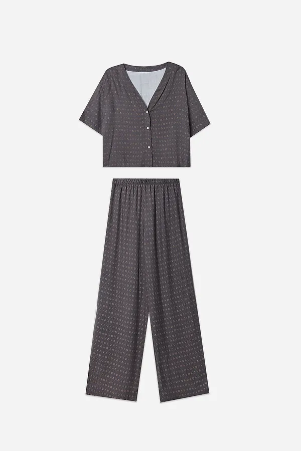 Костюм женский (жакет, брюки) MARK FORMELLE, узоры на т.сером - фото 2