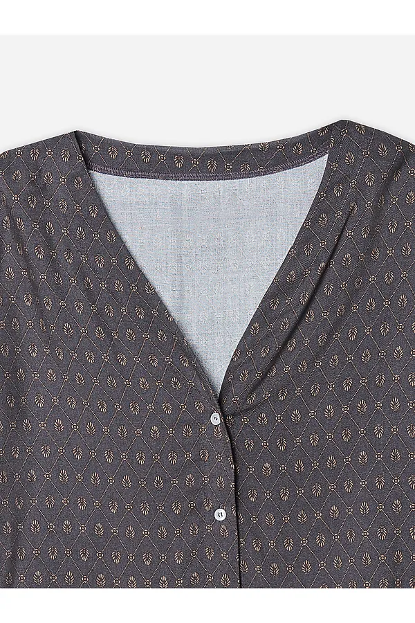 Костюм женский (жакет, брюки) MARK FORMELLE, узоры на т.сером - фото 2