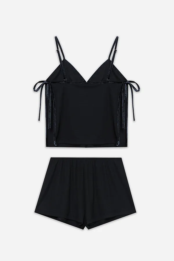 Комплект женский (блуза, шорты) MARK FORMELLE, черный - фото 2