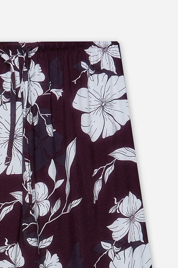 Комплект женский (джемпер, бриджи) MARK FORMELLE, винный +цветы на винном - фото 2