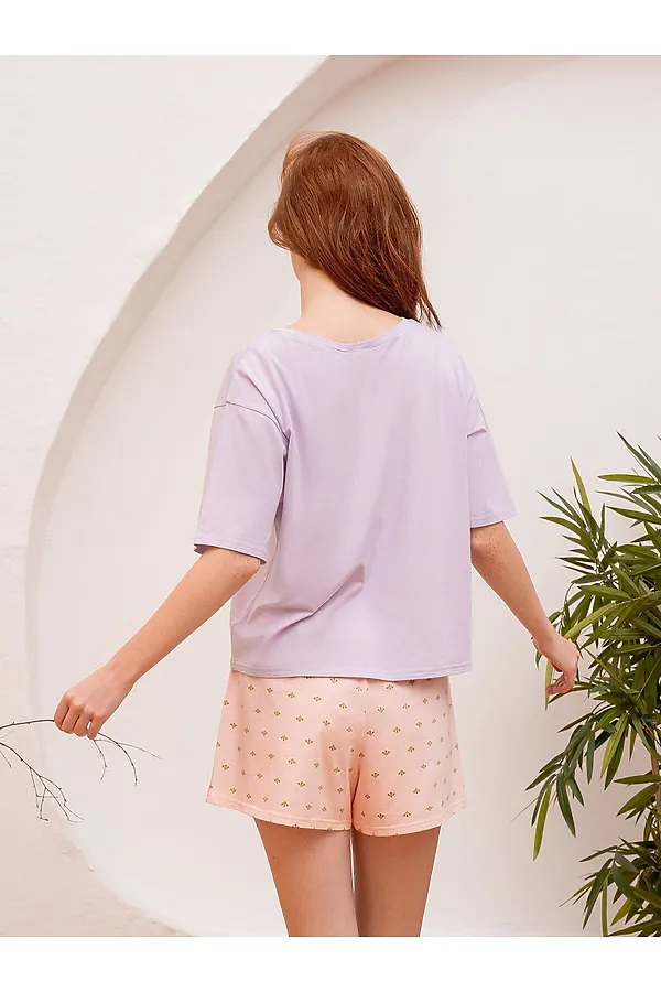 Футболка INDEFINI, сиреневый - фото 2