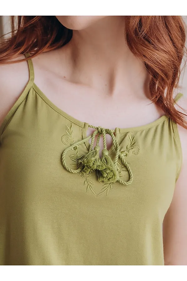 Топ INDEFINI, оливковый - фото 2