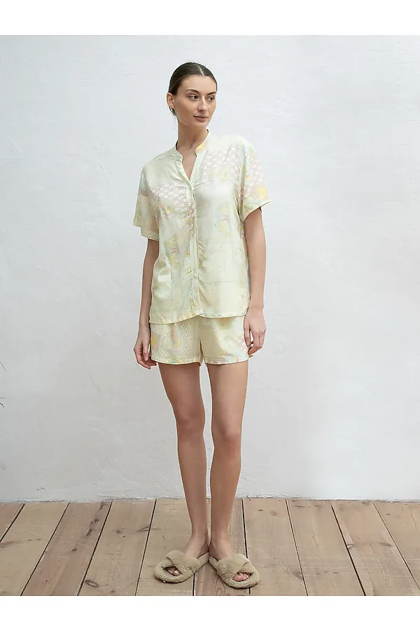 Женская пижама INDEFINI, салатовый - фото 2