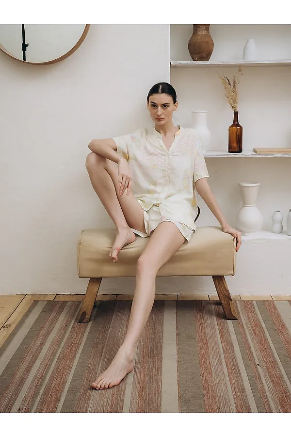 Женская пижама INDEFINI, салатовый - фото 2