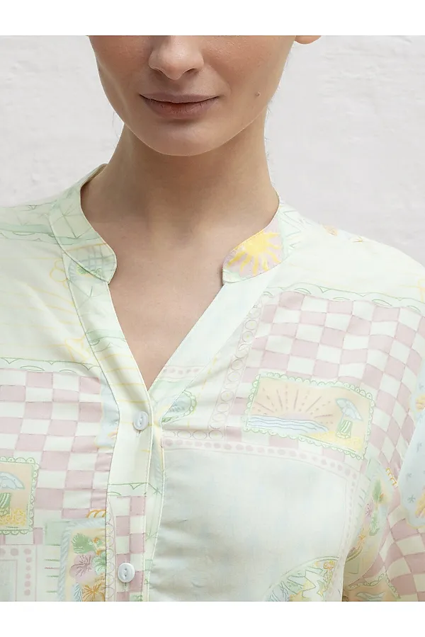 Женская пижама INDEFINI, салатовый - фото 2