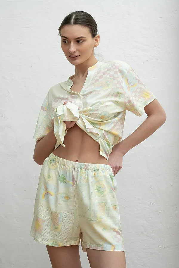 Женская пижама INDEFINI, салатовый - фото 2