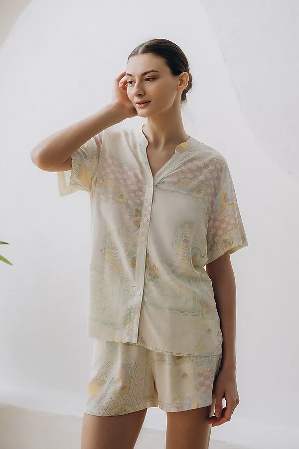 Женская пижама INDEFINI, салатовый - фото 2