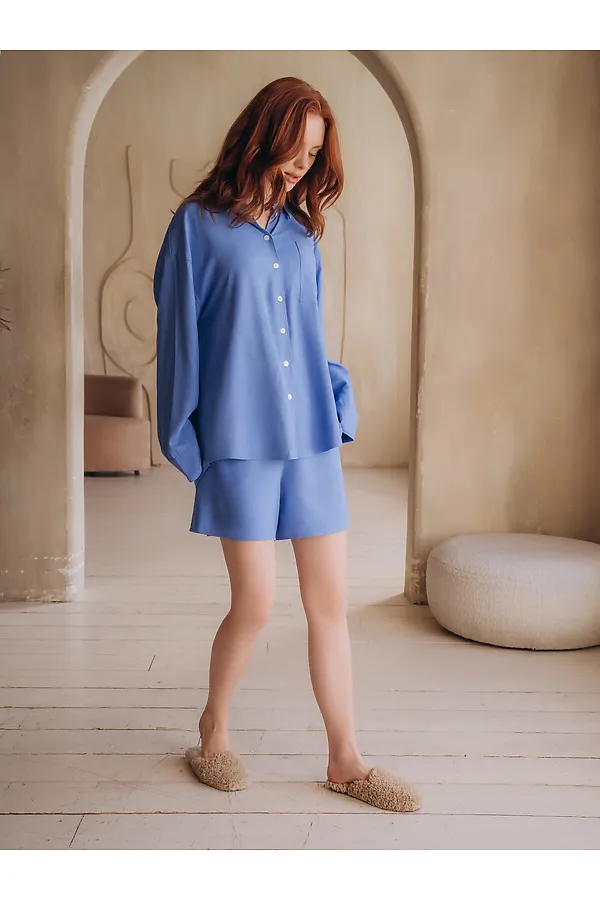 Костюм женский INDEFINI, синий - фото 2