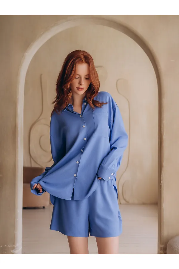 Костюм женский INDEFINI, синий - фото 2