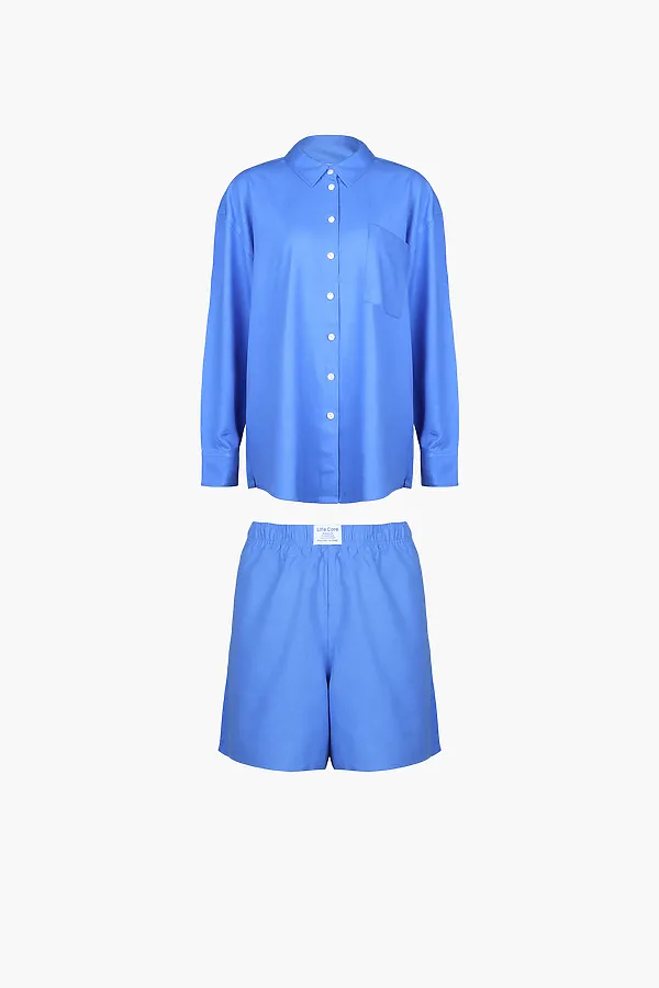 Костюм женский INDEFINI, синий - фото 2