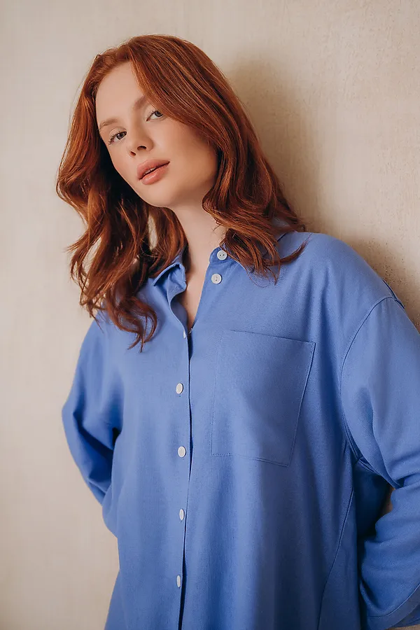 Костюм женский INDEFINI, синий - фото 2