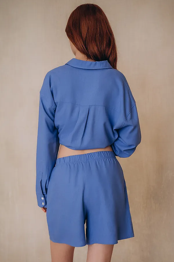 Костюм женский INDEFINI, синий - фото 2