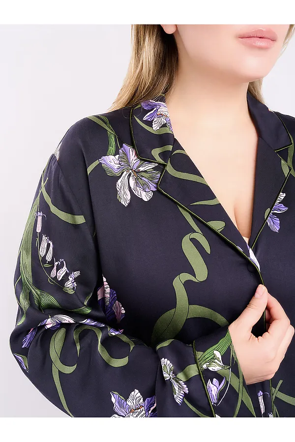 Женская пижама INDEFINI, синий - фото 2