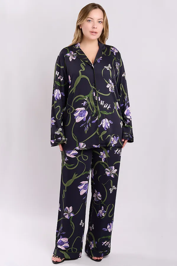 Женская пижама INDEFINI, синий - фото 2