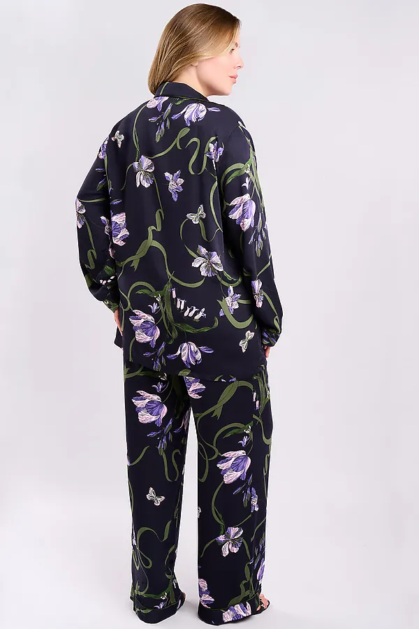 Женская пижама INDEFINI, синий - фото 2