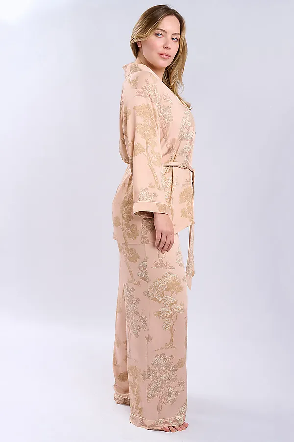 Женская пижама INDEFINI, персиковый - фото 2