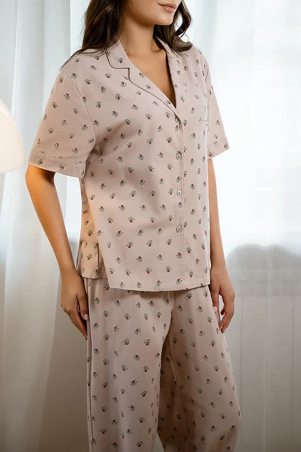 Женская пижама INDEFINI, бежевый - фото 2