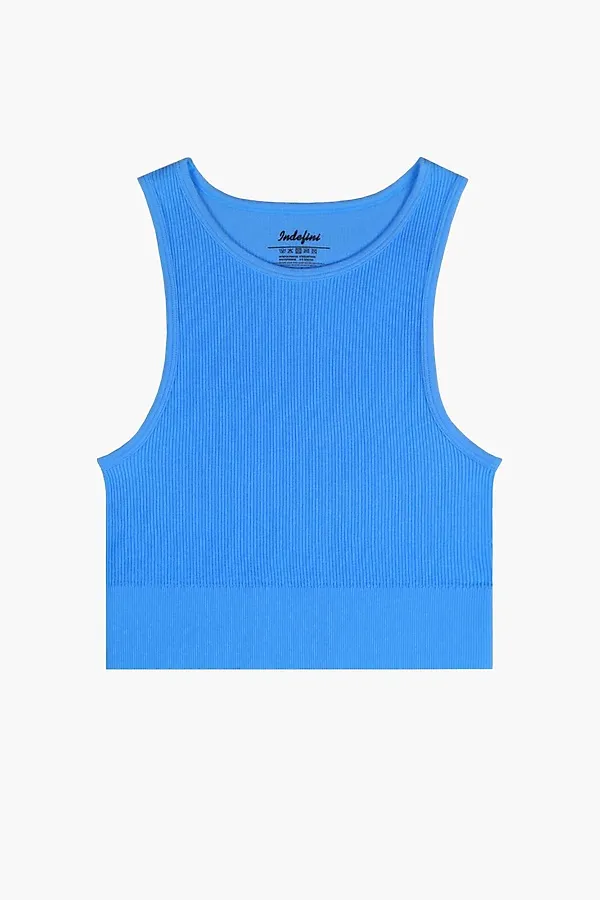 Женская майка INDEFINI, синий - фото 2