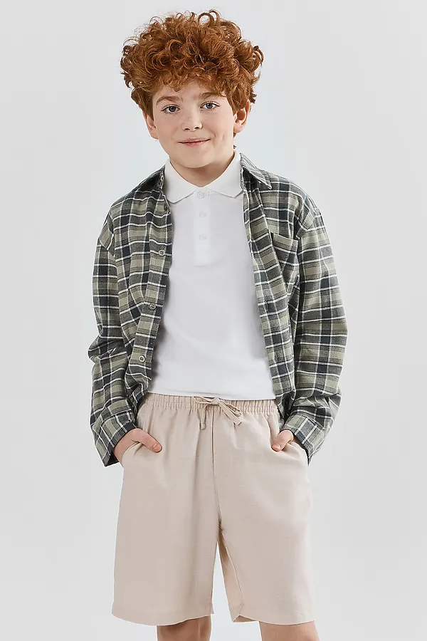 Шорты для мальчиков MARK FORMELLE, суровый лен - фото 2