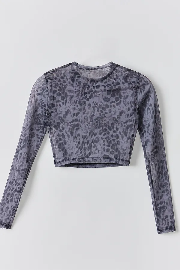 Лонгслив женский MARK FORMELLE, серый гепард - фото 2