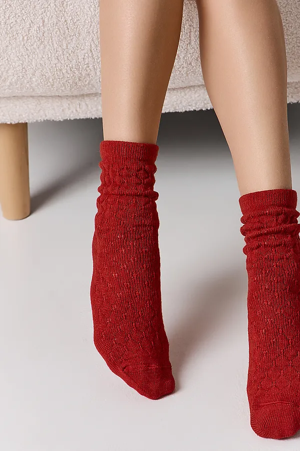 Носки женские MARK FORMELLE, т.красный - фото 2