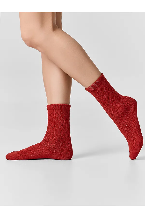 Носки женские MARK FORMELLE, т.красный - фото 2