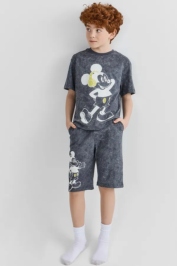 Комплект для мальчиков (джемпер, шорты) MARK FORMELLE, потертости на графите - фото 2