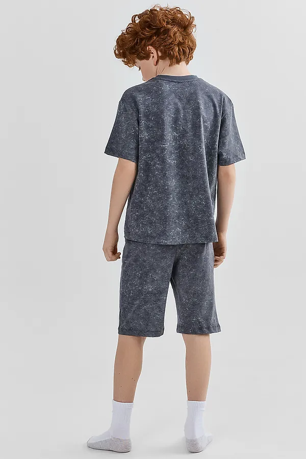 Комплект для мальчиков (джемпер, шорты) MARK FORMELLE, потертости на графите - фото 2