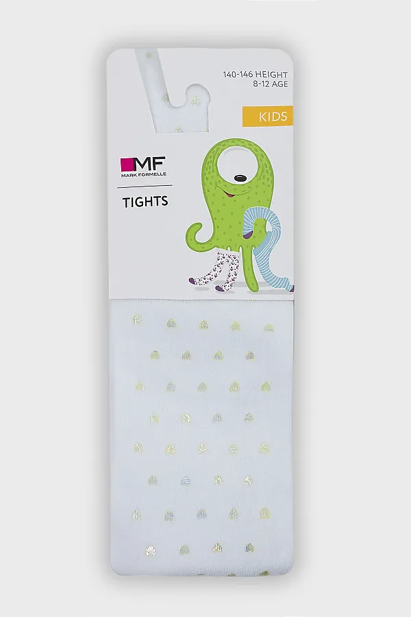 Колготки MARK FORMELLE, белый /сердечки - фото 2