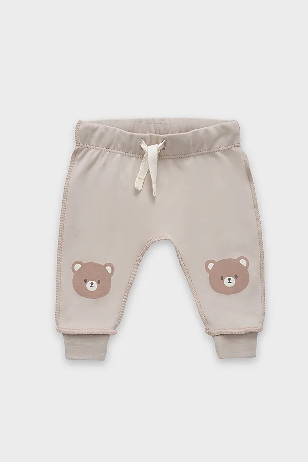 Ползунки детские (3шт.) MARK FORMELLE, молочный +серо-коричневый +бежевый +печать - фото 2