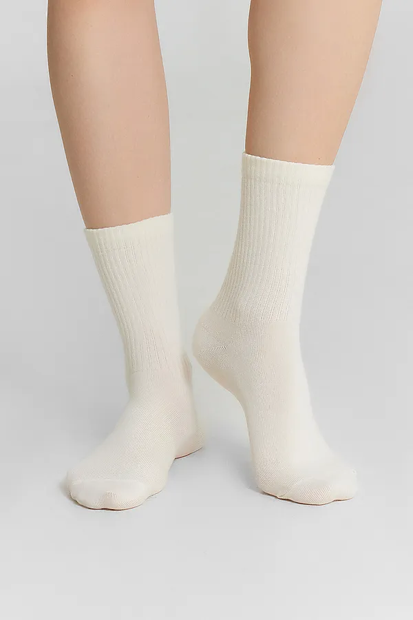 Носки женские (3 пары) MARK FORMELLE, кремовый /нюдовый /капучино/ - фото 2