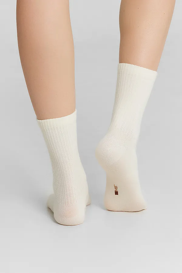 Носки женские (3 пары) MARK FORMELLE, кремовый /нюдовый /капучино/ - фото 2