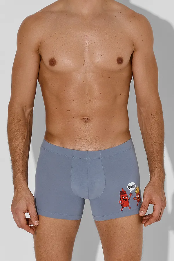 Трусы мужские (2шт) MARK FORMELLE, сизый +картошка на затмении - фото 2