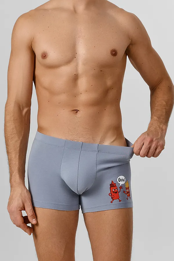 Трусы мужские (2шт) MARK FORMELLE, сизый +картошка на затмении - фото 2