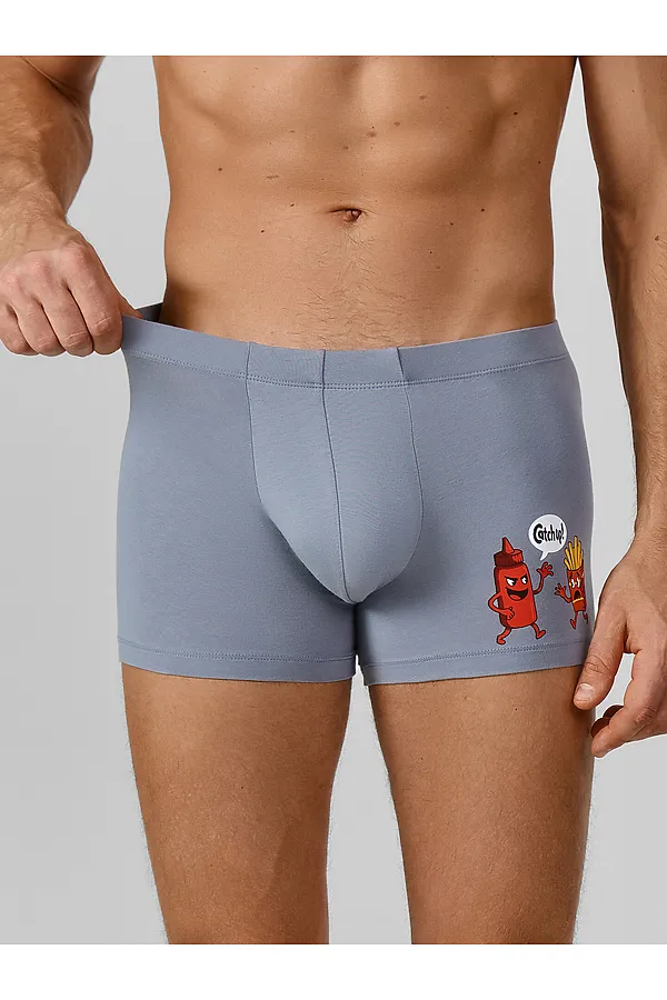 Трусы мужские (2шт) MARK FORMELLE, сизый +картошка на затмении - фото 2