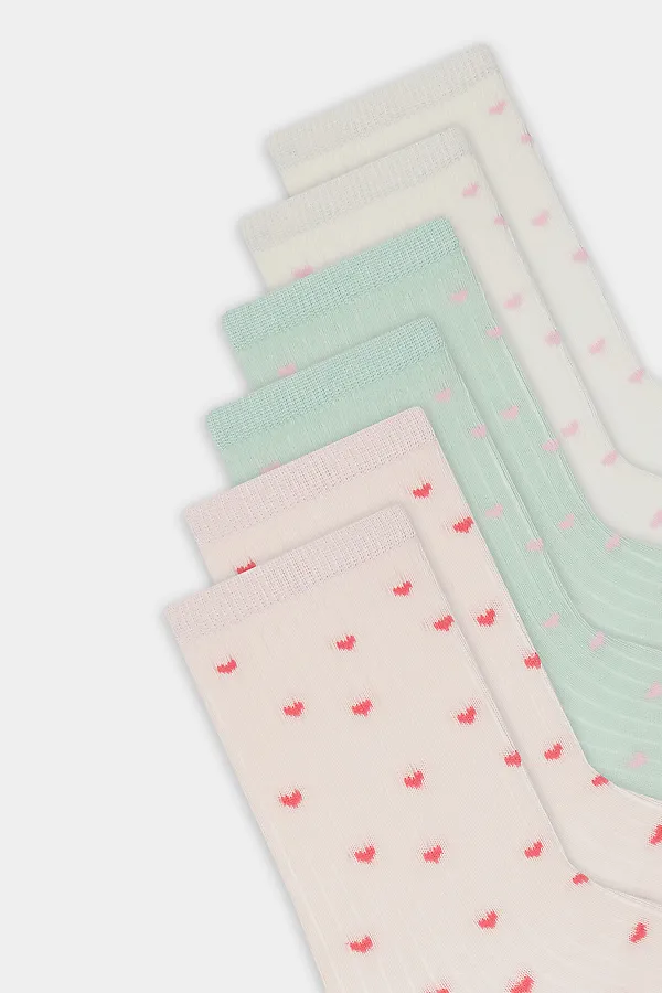 Носки детские (3 пары) MARK FORMELLE, молочный /св.оливка /розовый меланж/ - фото 2