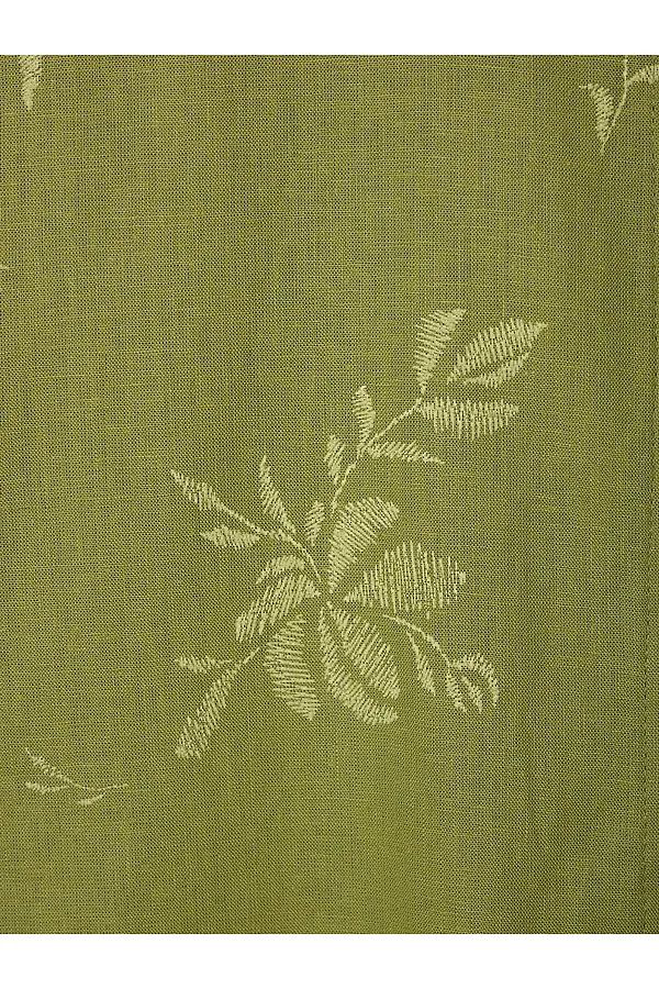 Рубашка женская MARK FORMELLE, цветы на оливковом - фото 2