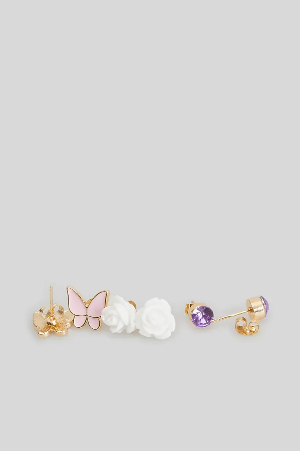 Набор из 3 пар серег ACOOLA, разноцветный - фото 2