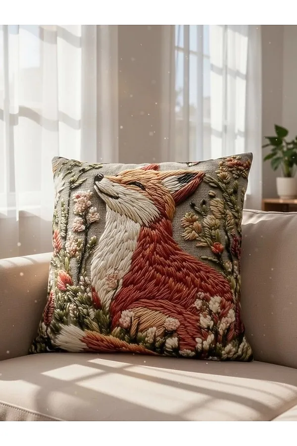 Наволочка декоративная Лиса НАТАЛИ, рыжий - фото 2