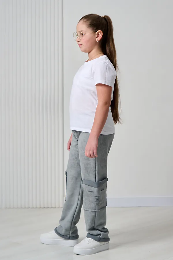 Детские брюки 67195 НАТАЛИ, серый винтаж - фото 2