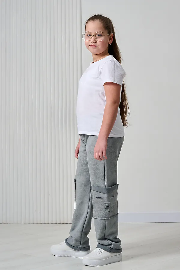 Детские брюки 67195 НАТАЛИ, серый винтаж - фото 2